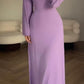 Elegant knitted dress with knotted waist