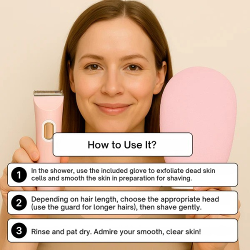 Máquina de afeitar para mujer – Piel suave sin irritación 